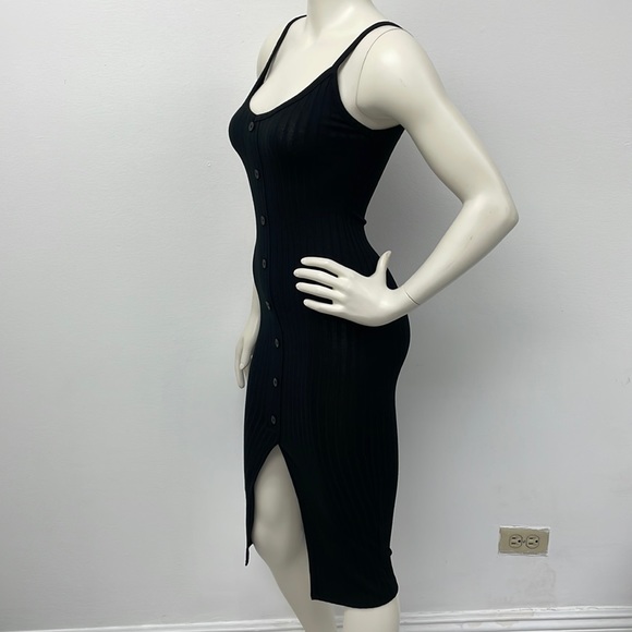 NWOT • Black Rib Knit Dress - Picture 2 of 13